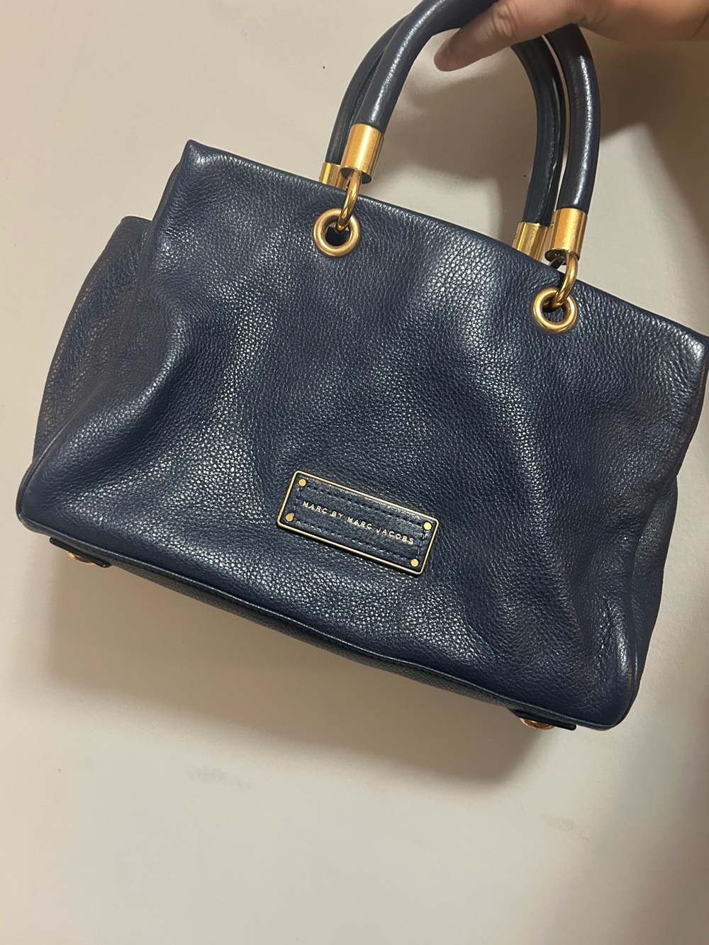 Marc by Marc Jacobs, Too Hot to Handle, Navy Leather Satchel